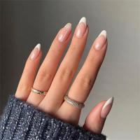 24Pcs Uñas Postizas De Póker Manicura Ballerina Removible Almendra Uñas Falsas De Decoración Para Mujeres Y Niñas Uñas Postizas De Cuchara Completo - details 36