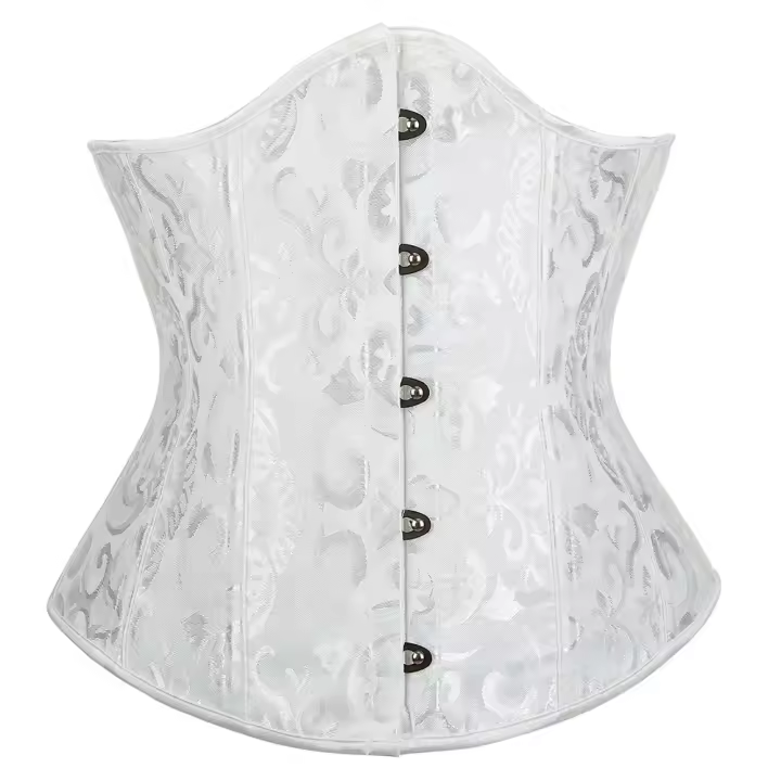 Corsé debajo del busto de Jacquard para mujer, corpiño gótico Vintage, huesos de plástico, corpiño moldeador de cuerpo, corsé Ceñidor de cintura - 1