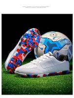 Botas de fútbol de cuero genuino antideslizantes y resistentes al desgaste con clavos cortos TF - details 5
