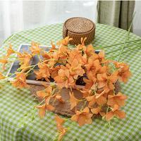 Vintage 2 tenedores flor de orquídea Artificial DIY 85cm flor de seda falsa orquídea flores falsas rama decoración de mesa - details 2