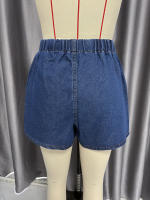 Conjunto Casual de Manga Corta y Shorts de Denim para Mujer Primavera-Verano Moda Suelta y Cómoda - details 4
