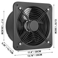 SucceBuy Extractor de ventilación industrial, soplador de aire de escape axial de metal para uso comercial - details 0