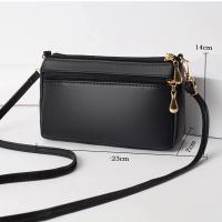 Bolso cruzado de cuero PU para mujer, bolsa de hombro con cremallera de gran capacidad, con hilo de bordar, a la moda, novedad - details 19