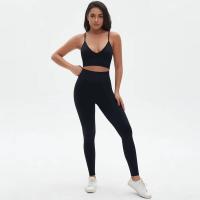 Conjunto de yoga de cintura alta para mujer, sujetador deportivo transpirable, mallas, equipo de fitness para levantamiento de pecho - details 6