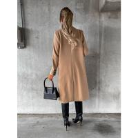 Abrigo de lana de manga larga Simple para mujer, moda de otoño e invierno - details 7