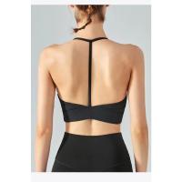 Top halter con espalda en T, chaleco, sujetador deportivo a prueba de golpes, almohadilla para el pecho, sujetador deportivo para yoga. - details 11