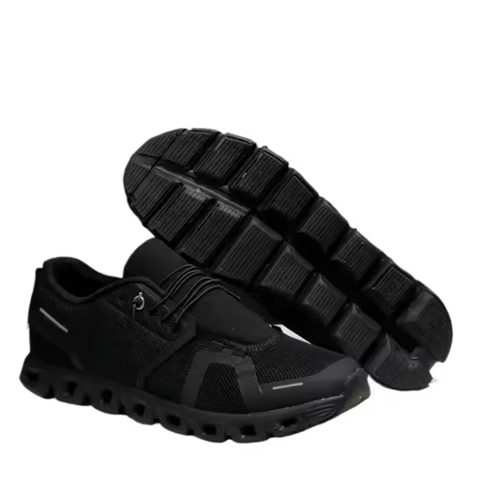 Zapatos para correr Cloud 5 All Black Trainer Hombres Mujeres Zapatos casuales Forma de zapato de tenis Negro - 1