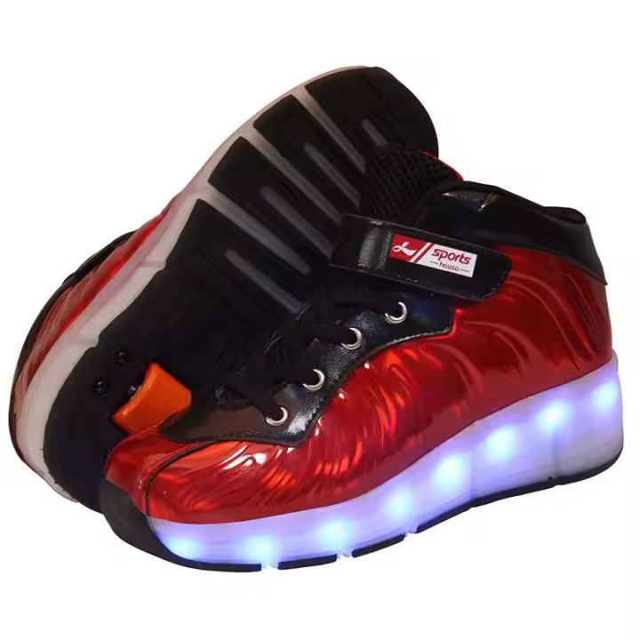 Patinaje sobre ruedas intermitente para niños con zapatos deportivos voladores con luz LED de una rueda - 1