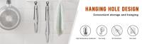 kitchen stainless steel tongs for cooking grilling with hanging hole