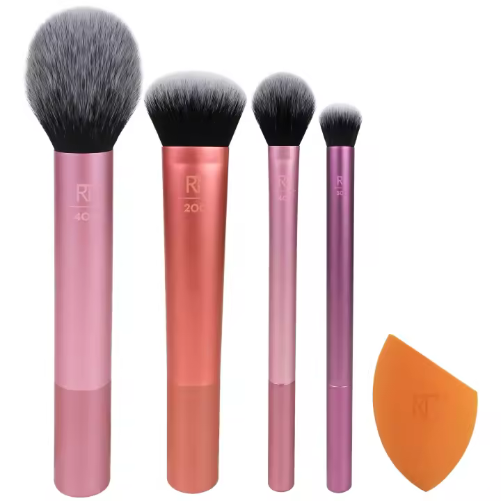 Juego de brochas de maquillaje y esponja de belleza, juego de 5 piezas - 1