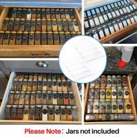 Organizador de acrílico transparente para cajones de especias, inserto de cajones de frascos de condimentos, bandeja de estante de especias de cocina para cajones (tarro no incluido) - details 3