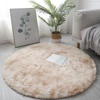 Alfombra peluda redonda pequeña con estampado de teñido anudado, tapete colorido antideslizante para sala de estar y dormitorio, alfombrilla suave para el suelo de invierno, 40/60cm - details 16