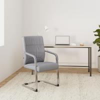 Ottomano de Estilo Cantiléver Diseño de Oficina con Brazo Reposador y Base Metálica Color Gris - details 3