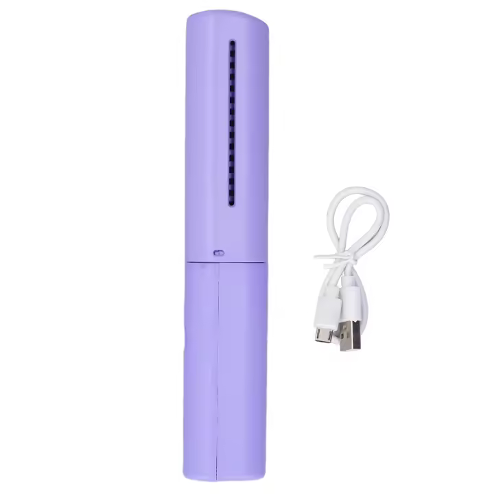 Cepillo de Peine alisador de pelo inalámbrico, Mini rizador de pelo eléctrico recargable para el hogar, viajes, púrpura - 1