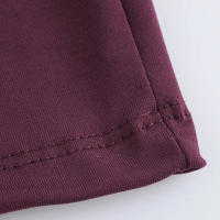 Vestido de cuello redondo para mujer, minivestido plisado de manga larga con espalda, color sólido, nable, para otoño - details 16