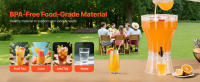 SucceBuy Dispensador de bebidas de plástico de 13 litros con espiga para fiestas y eventos - details 2