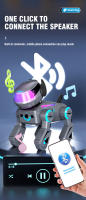 Perro Robot con Control remoto, mascotas robóticas interactivas inteligentes programables con Bluetooth, música, perros bailando, juguetes para niños, regalos - details 5