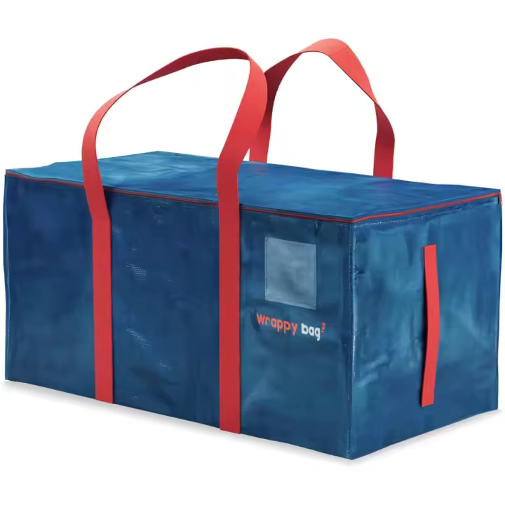 Bolsas de Almacenamiento de Plástico Grandes XXL Resistentes, Gruesas y Impermeables con Asas Reforzadas Ideal para Ropa y Ropa de Cama 75x36x38 cm - 1