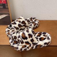 Chanclas de Lujo con Estampado de Leopardo Sandalias de Plataforma Alta con Forro de Piel para Mujeres Zapatos de Al Aire Libre de Marca - details 2