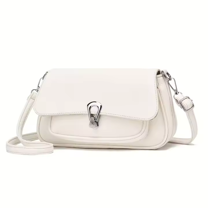Nuevo bolso de mujer con patrón de lichi de color sólido de moda en 2025, bolso de mano de lujo de alta gama. - 1