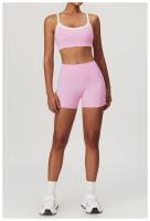 Conjunto de Yoga sin Mangas Estilo Gimnasio para Mujeres Conjunto Deportivo de Primavera/Verano con Levantamiento de Cintura y Cadera Bra+Shorts - details 12