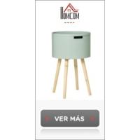 Auxiliares de Salón Modernas Mesas de Centro Redondas con Tapa Extraíble y Estructura Metálica para Dormitorios Ø40x45 cm y Ø35x40 cm Blanco - details 6