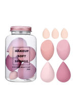 Juego de 7 esponjas de maquillaje de doble uso, secas y húmedas, no contiene excrementos, similar a un huevo para el rostro. - details 8