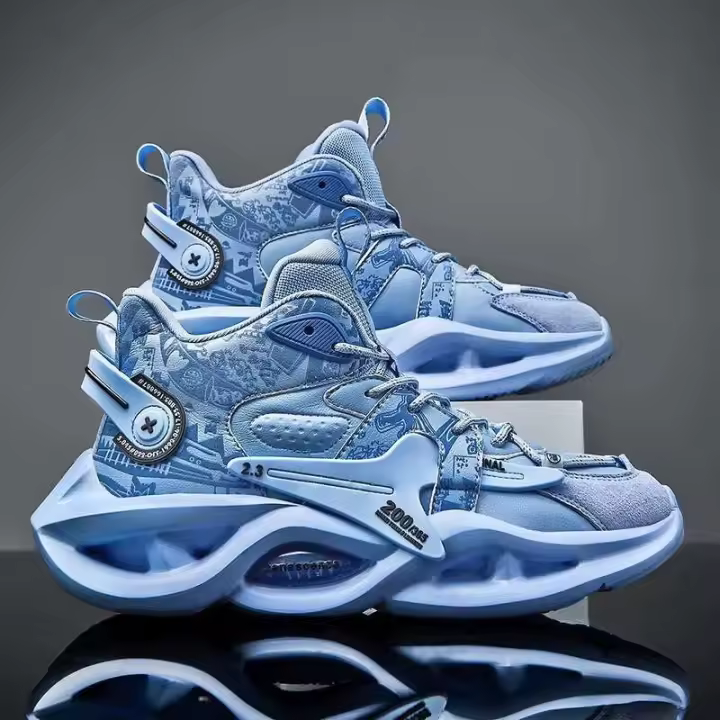 Zapatos casuales de moda para hombres, zapatos deportivos de baloncesto. - 1