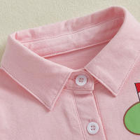 Pudcoco, trajes de verano de 2 piezas para niños y niñas, Tops con estampado de campo de Golf de solapa de manga corta, conjuntos de falda de tul de corte A 6M-4T - details 1