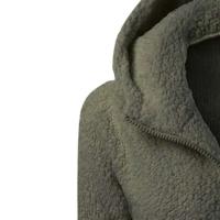 Sudadera con Capucha de Peluche para Mujer Ouwu Moda de Color Sólido, Ajuste Suelto, Estilo Tendencia 2024 - details 11