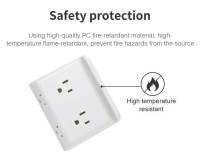 Enchufe Inteligente de Pared con Protector de Surge MSLFORCE 110V 5V 2.4A USB C Hub Enchufe Eléctrico con Cargador USB Universal - details 5