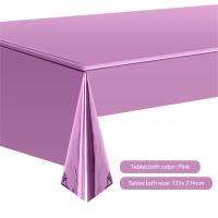 Mantel de Mesa de Plástico Dorado Rosa Cubierta de Mesa Desechable para Fiestas 137x274cm 54x108inch - details 2