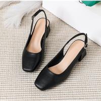 Bolsas de Cuero Suaves de Gran Tamaño Sandalias de Cabeza Cuadrada con Tacones Gruesos para el Trabajo en Verano 2024 - details 13