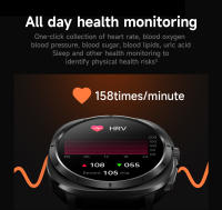 Reloj inteligente ET492 para hombre y mujer, dispositivo con asistente de voz NFC, detección de ritmo cardíaco, llamada de emergencia SOS, linterna, AMOLED, novedad de 2025 - details 13