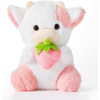 Juguetes de peluche de vaca de fresa, muñeco de Animal de peluche de vaca de fresa, adecuado para niños, regalos de cumpleaños y fanáticos para coleccionar, nuevo - details 0