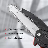Cadena de Motosierra Eléctrica Mini 4/6 Pulgadas 21V 500W con Batería Recargable de 1/2 Mano para Tallado de Madera y Jardinería Herramienta de Podar - details 3