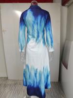 Ropa de mujer europea y americana temperamento impresión de un solo pecho dividido camisa vestido 661 - details 21