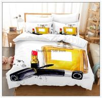 Juego de ropa de cama con Perfume personalizado, funda de edredón rosa con flores, ropa de cama, regalo romántico de moda - details 1