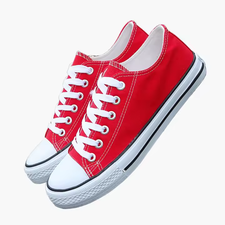 Zapatos de lona de marca para mujer, zapatillas clásicas Unisex, zapatos deportivos informales blancos para primavera y verano, zapatillas planas para caminar a la moda al aire libre - 1