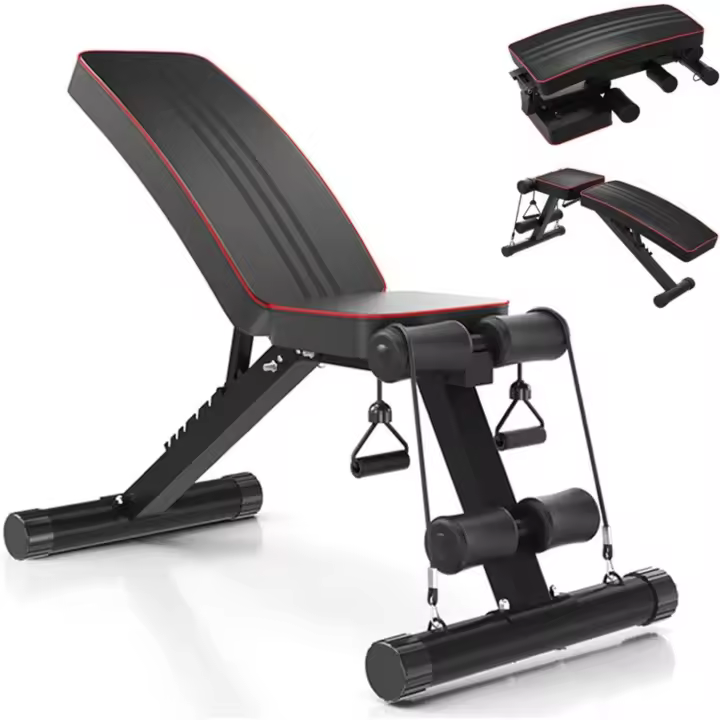 Pesas Ajustables - Bancos de Pesas utilitarios para Entrenamiento de Cuerpo Completo, Banco de declive Plegable Inclinado Prensa para Gimnasio en casa - 1