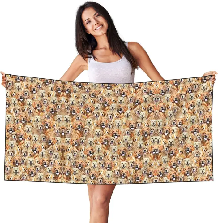 Baño absorbente con estampado de Labrador Retriever para hombre y mujer, para acampar, piscina, baño, natación, yoga y spa - 1