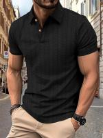 Polo casual de hombre con cuello henry y manga corta para el verano 2025. - details 5