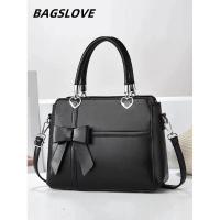 Bolso de moda con decoración de lazo de color sólido para desplazamientos, esencial para las mamás que salen, bolso minimalista de gran capacidad Mochila de lujo de alta gama - details 0