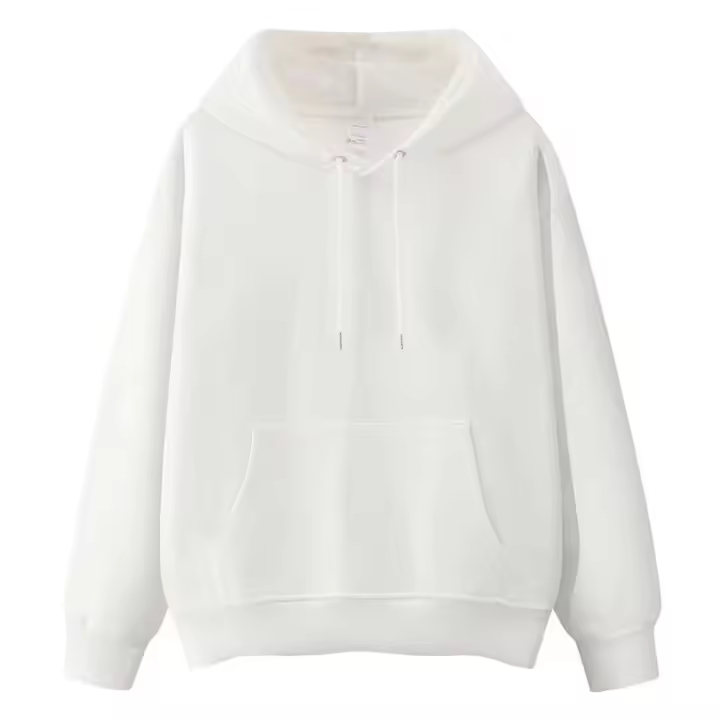 Nueva sudadera con capucha informal para hombre a la moda de otoño e invierno, 100% algodón, manga larga, corte holgado, color sólido, tinte liso - 1