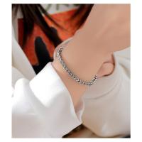 Pulsera de acero inoxidable para hombre Diseño positivo y negativo, estilo hip-hop punk, sensación superior sencilla y dominante, estilo cubano, ideal para regalo - details 6