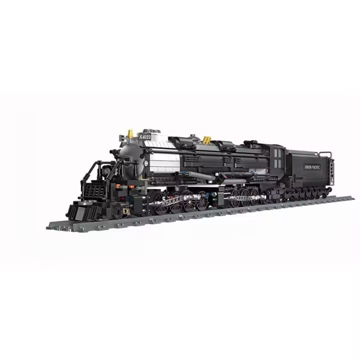 Locomotora Big Boy, juego de bloques de construcción de locomotora de vapor articulada, kit de exhibición de tren de vapor legendario para regalos (1,818 piezas) - 1