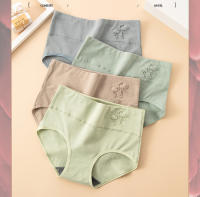 Bragas de Algodón de Talla Grande para Mujeres 4Pcs/Set Ropa Interior de Cintura Alta Sexy Lencería Transpirable Diseño de Corte Alto Lavable a Mano - details 1
