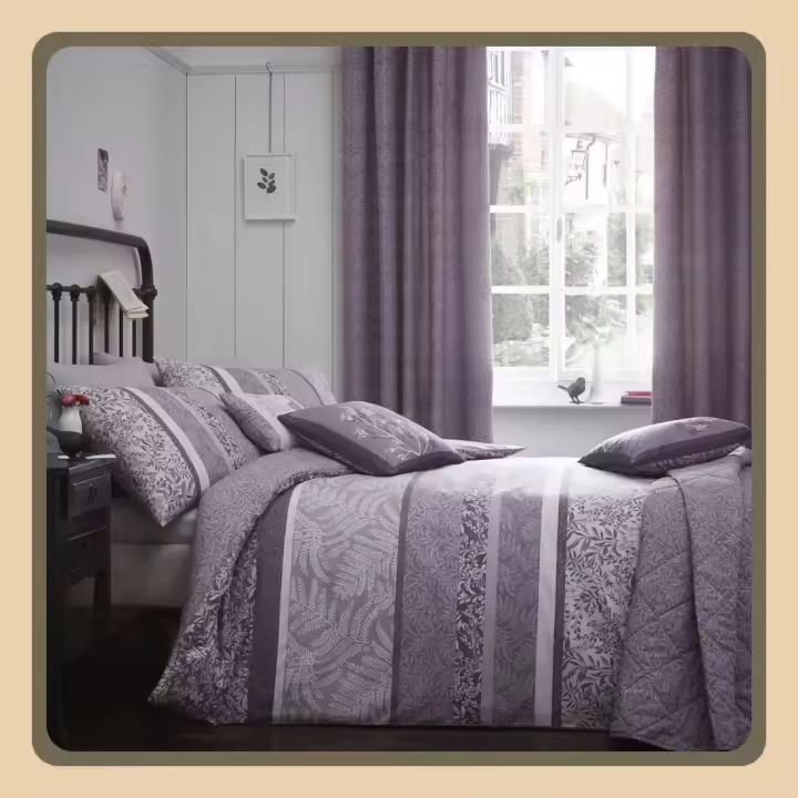 Hanworth, Morado, Juego de funda nórdica: King - 1
