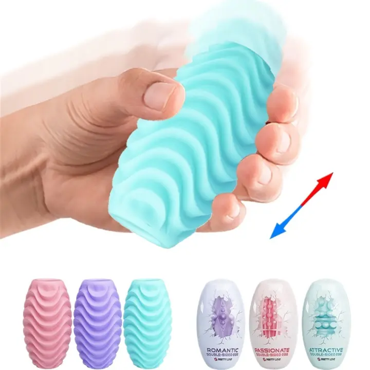 Huevos de masturbación de bolsillo para hombre, masajeador estimulante portátil, masturbador estirable de silicona, Juguetes sexuales para adultos para hombres - 1