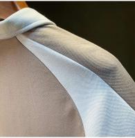 Polo empalmado con patrón cuadrado de gofres para hombre, camiseta holgada y transpirable de cinco mangas, innovadora para 2025, informal de verano - details 17